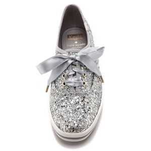 Keds x Kate Spade New York Silver Glitter Glam Shoe